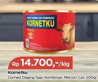 Promo Harga Pronas Kornetku Corned Beef 200 gr - TIP TOP