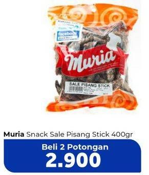 Promo Harga MURIA Snack Sale Pisang Stick 400 gr - Carrefour