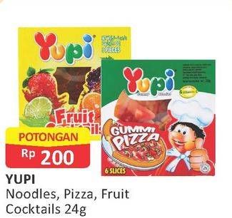 Promo Harga YUPI Candy Pizza, Noodles, Fruit Cocktail 23 gr - Alfamart
