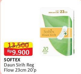 Promo Harga Softex Daun Sirih Wing 23cm 20 pcs - Alfamart