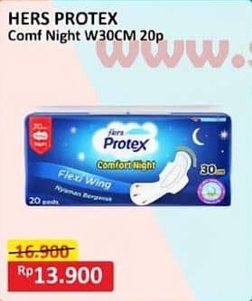 Promo Harga Hers Protex Comfort Night Wing 30cm 20 pcs - Alfamart