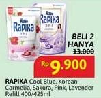 Promo Harga So Klin Rapika Pelicin Pakaian Korean Camellia, Sakura Strawberry, Biang Sweet Pink, Biang Luxurious Pink, Lavender Splash, Biang Calming Blue, Biang Luxurious Blue 400 ml - Alfamidi