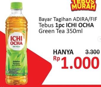 Promo Harga Ichi Ocha Minuman Teh Green Tea 350 ml - Alfamidi
