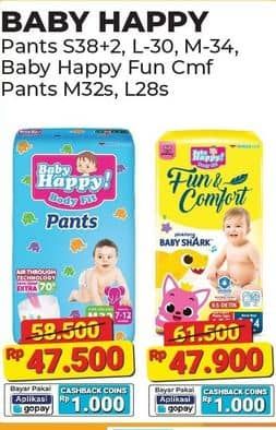 Promo Harga Baby Happy Body Fit Pants L30, M34, S38+2 30 pcs - Alfamart