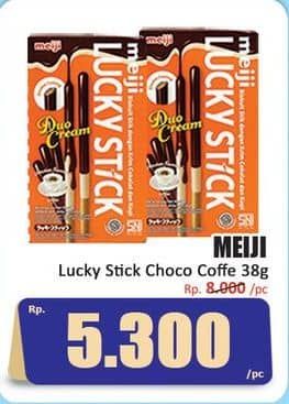 Promo Harga Meiji Biskuit Lucky Stick Choco Coffee 45 gr - Hari Hari