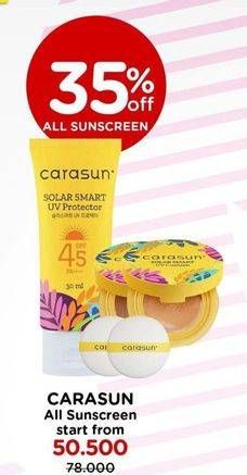 Promo Harga CARASUN Solar Smart UV Protector Spf 45 All Variants 30 ml - Watsons
