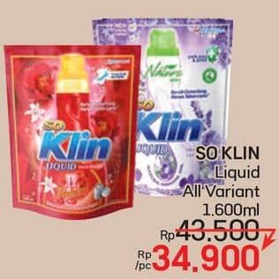 Promo Harga So Klin Liquid Detergent All Variants 1600 ml - LotteMart