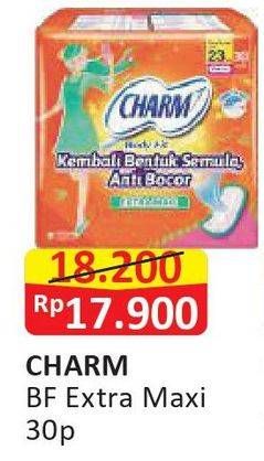 Promo Harga Charm Body Fit Extra Maxi NonWing 30 pcs - Alfamart