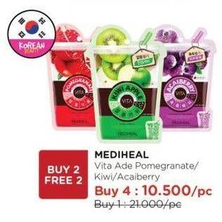 Promo Harga MEDIHEAL Vita Ade Mask Pomegranate, Kiwi Apple, Acaiberry 20 ml - Watsons