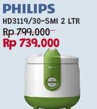 Promo Harga PHILIPS HD 3119 | Rice Cooker 2000 ml - Courts