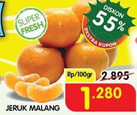 Promo Harga Jeruk Malang per 100 gr - Superindo