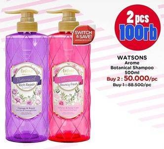 Promo Harga Watsons Arome Botanical Shampoo 500 ml - Watsons