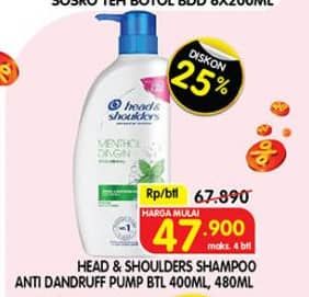 Promo Harga Head & Shoulders Shampoo 400 ml - Superindo