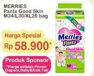 Promo Harga Merries Pants Good Skin L30, M34, XL26 26 pcs - Indomaret