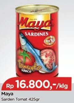 Promo Harga MAYA Sardines Tomato 425 gr - TIP TOP
