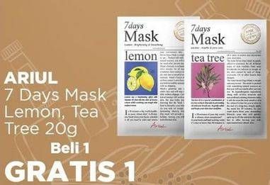 Promo Harga ARIUL Face Mask Lemon, Tea Tree 20 gr - Alfamart