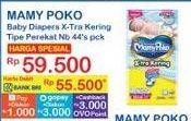 Promo Harga Mamy Poko Perekat Xtra Kering NB-S44 44 pcs - Indomaret