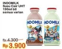 Promo Harga INDOMILK Susu Cair Botol Cokelat, Melon 190 ml - Indomaret