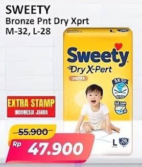 Promo Harga Sweety Bronze Pants Dry X-Pert M32, L28 28 pcs - Alfamart