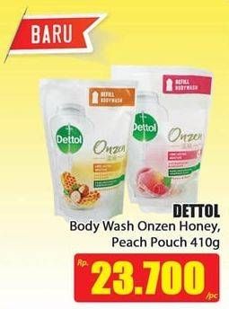 Promo Harga DETTOL Body Wash Onzen Honey, Peach 410 ml - Hari Hari