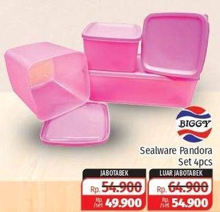 Promo Harga BIGGY Sealware Pandora 4 pcs - Lotte Grosir