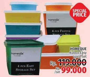 Promo Harga HOMEQUE Kubox Sealware per 4 pcs - LotteMart