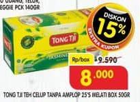 Promo Harga Tong Tji Teh Celup Original Tea Tanpa Amplop per 25 pcs 2 gr - Superindo