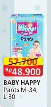 Promo Harga Baby Happy Body Fit Pants M34, L30 30 pcs - Alfamart