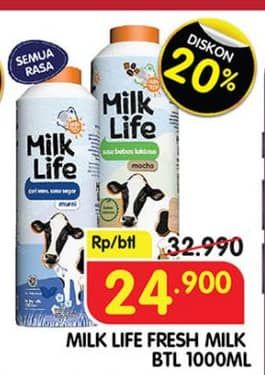 Promo Harga Milk Life Fresh Milk All Variants 1000 ml - Superindo