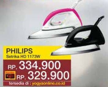 Promo Harga Philips HD 1173 | Dry Iron  - Yogya