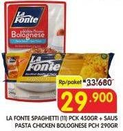Promo Harga LA FONTE Spaghetti & Sauce Bolognese  - Superindo