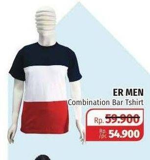 Promo Harga ER Men T-Shirt Combination Bar  - Lotte Grosir