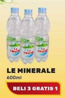 Promo Harga LE MINERALE Air Mineral 600 ml - Yogya