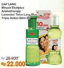 Promo Harga Cap Lang Minyak Ekaliptus Aromatherapy/Minyak Telon Lang Plus Triple Action  - Indomaret