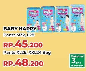 Promo Harga Baby Happy Body Fit Pants M32, L28 28 pcs - Yogya