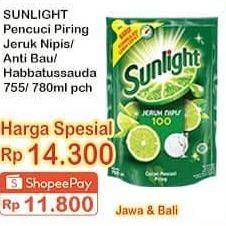 Promo Harga SUNLIGHT Pencuci Piring Higienis Plus With Habbatussauda, Jeruk Nipis 100 755 ml - Indomaret