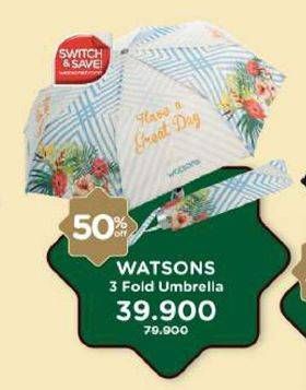 Promo Harga WATSONS Umbrella 3 Fold  - Watsons