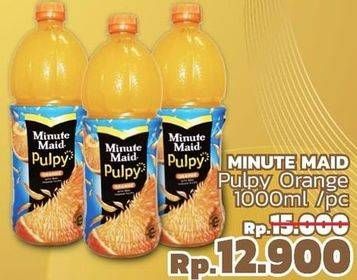 Promo Harga MINUTE MAID Juice Pulpy Orange 1000 ml - LotteMart