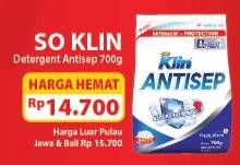 Promo Harga SO KLIN Antisep Detergent Fresh Scent 700 gr - Alfamart