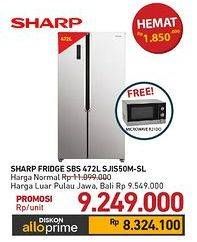 Promo Harga Sharp SJ-IS50M-SL | REFRIGERATOR SBS 1 pcs - Carrefour