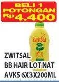 Promo Harga ZWITSAL Natural Baby Hair Lotion Aloe Vera Kemiri Seledri 200 ml - Hypermart