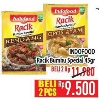 Promo Harga Indofood Bumbu Racik Special Gulai, Special Kare, Special Opor Ayam, Special Rawon, Special Rendang, Special Soto Ayam 45 gr - Hypermart
