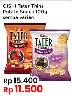 Promo Harga Oishi Tater Thins All Variants 100 gr - Indomaret