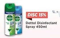 Promo Harga DETTOL Disinfectant Spray 450 ml - Hypermart