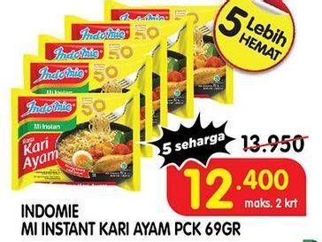 Promo Harga INDOMIE Mi Kuah Kari Ayam 72 gr - Superindo