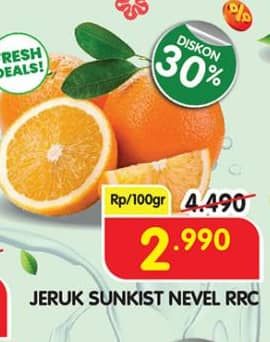 Promo Harga Jeruk Sunkist Navel RRC per 100 gr - Superindo