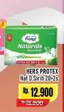 Promo Harga Hers Protex Naturals Daun Sirih Wing 23, 5cm 22 pcs - Alfamart