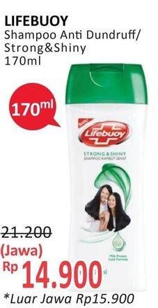 Promo Harga LIFEBUOY Shampoo Anti Dandruff, Strong Shiny 170 ml - Alfamidi