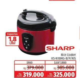 Promo Harga SHARP KS-N18MG | Rice Cooker 1.8ltr 1800 ml - Lotte Grosir