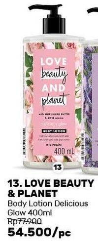 Promo Harga LOVE BEAUTY AND PLANET Body Lotion Delicious Glow 400 ml - Guardian